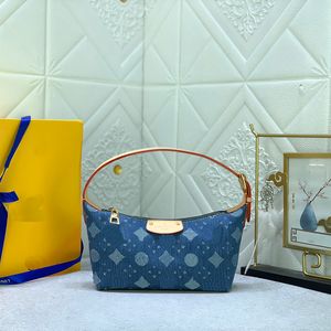 Designer tas vintage denim tas dames cross body Luxe handtassen Hobo schoudertassen Blauwe denim bloemen messenger portemonnees