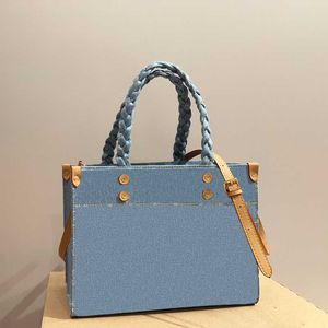 Designer tas vintage denim tas vrouwen kruis lichaam luxe handtassen schouder modezakken dames hoogwaardige blauwe denim bloem portemonnees