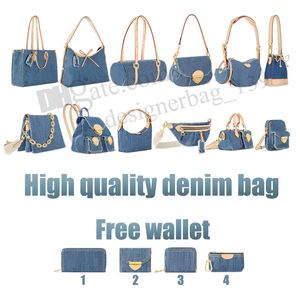 Designer tas vintage denim tas vrouwen kruis lichaamszak