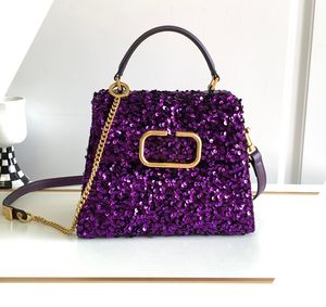 Designer Bag Vsling 3D Premium grote Rivet Crystal Brick -schoudertas met een kleine steiger geborduurde tas met schroeven