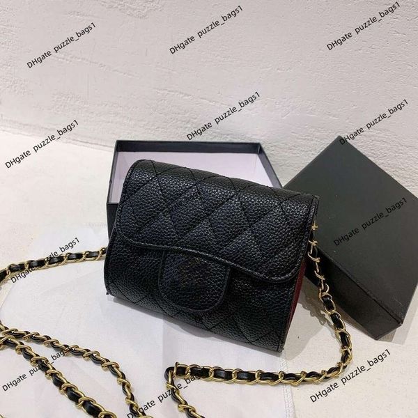 Bolso de diseñador Monedero 90% ventas al por mayor de fábrica clásico Ringer bolso de cadena de hombro Moda para chicas bolso cruzado para tarjetas cortas