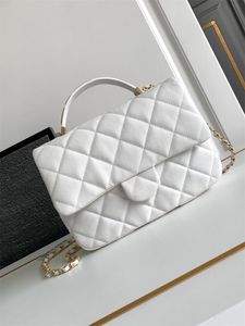 Designer tas portemonnee klassieke luxe ketting mode plaid bloemen dames bruin lederen handtas ontwerper schoudertas winkelen roze witte portemonnee tas met doos v6