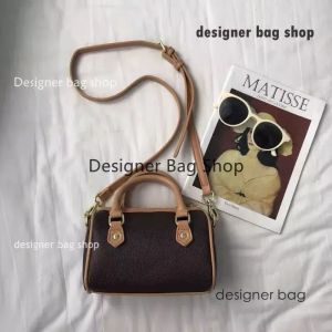 designer tas Groothandel nieuwe mini boston tassen Canvas echt leer dame messenger bag telefoon portemonnee mode satchel nano kussen schoudertas handtas