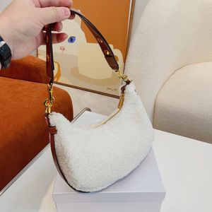 Sac de créateur Mode d'hiver Sac sous les bras moelleux Sacs à main Sacs fourre-tout classiques à bandoulière Pochettes de mode pour femmes deux options de couleurs