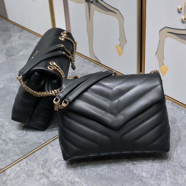 Sac de créateur avec portefeuille à chaîne en cuir cousu sac à main sac à main portant du corps à main portefeuille femme de luxe mini sac importé