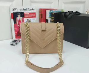 bolso de diseñador Bolsos de caviar para mujer Bolsos Bolsos SOBRE Bolsos de hombro Bolso de mano Piel de becerro negra Rayas diagonales clásicas Cadenas acolchadas Doble solapa Cuerpo cruzado mediano