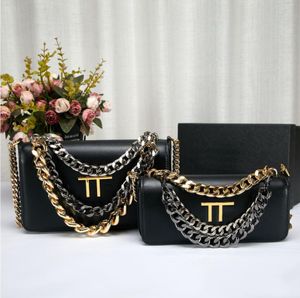 Bolso de diseñador Bolso de canal para mujer Bolso de cuero genuino de alta calidad Bolsos de cadena Moda con bolso de hombro a horcajadas con patrón de letras de moda -TF Envío gratis 668