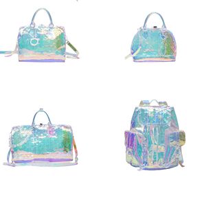 Sac de créateur femme sac fourre-tout coloré transparent PVC Sac de plage grande capacité sac à main