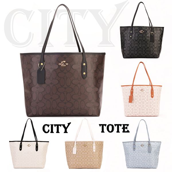 City Tote The Tote Bag Bolsos de lujo Bolsos de hombro Cuerpo cruzado Letras florales Gran capacidad Totes de moda para mujer Bolso de compras multifuncional Clásico de calidad superior