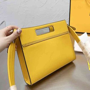 Bolso de diseñador para mujer, bolso Vintage, bolso de hombro de cuero, bolso cruzado para mujer, bolsos de mensajero amarillos, maletín para hombre 220425