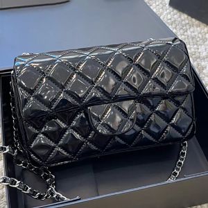 Bolso de diseñador Cartera de mujer Moda Bolso cruzado negro Bolso de cuero con solapa Bolsas de mensajero de hombro Titular de la tarjeta de celosía de diamante clásico Compras Bolsas de mano de viaje