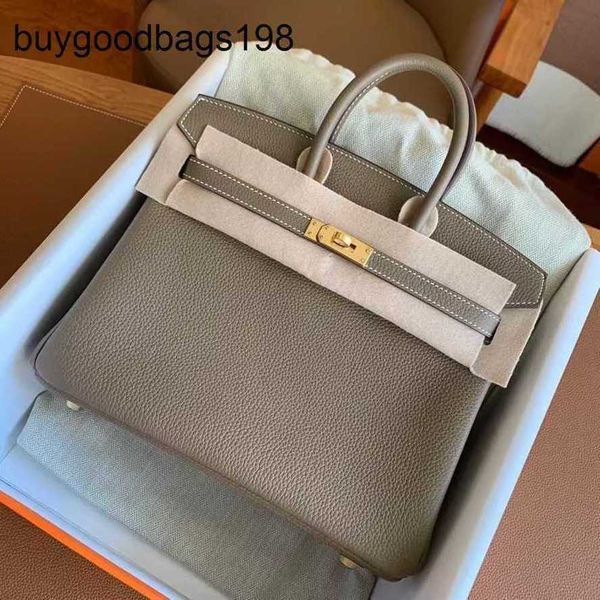 Bolso de diseñador Bolsos para mujer Hecho a mano 7a Personalizado Bk Platinum 25 30 35 Clavo de mano Original Togo Cuero Epsom Mano