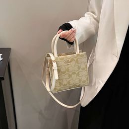 Les sacs de créateurs sont à 90% de réduction sur le sac à main moins cher 2024 Nouveau sac pour femme Fourre-tout à la mode Une épaule imprimée Advanced Violin Handheld pour les femmes