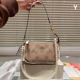 Designer tassen zijn 90% goedkoper nieuwe mode bedrukte Koujia Mahjong tas voor dames bloem perzik hart klassieke Wtern stijl parelketting onderarm schouder