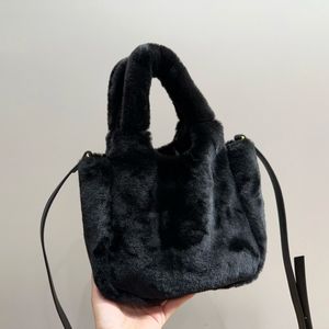 Designer tassen tas luxe echte handtas schoudertas van hoge kwaliteit pluche zadeltas nieuwe winter warme kleine groentemand 229