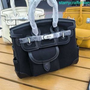 Bolsos de diseñador Bk Cargo CanvasSwift Bolso de cuero Taotao Warehouse 2024 Nuevo bolso de mujer de cuero genuino con lona Moda Platinum Bag Insert Bag Wave Dot Sho HB5X