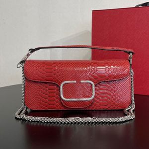 Designer dames handtassen schoudertas echt leer crossbody kettingtas slangenski portemonnee kristal diamant vierkante portemonnee strepen klassieke letters effen