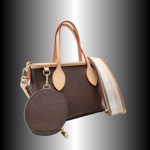 Designer tassen Crossbody tas NF BB-maat met ronde munten Purse canvas handtassen goudkleurige hardware verwijderbare en verstelbare riem M46705