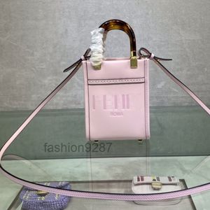 designer tassen Crossbody Damestas Sunshine Roze Leren Mini Handtas Dames Flap Wallet Met Twee Handvatten En Verstelbare Afneembare Dunne Shou