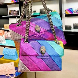 sacs de créateurs mode colorée kurt geiger craquier de luxe arc-en-ciel en cuir authentique chariot de voyage sacs de body sacs de body womens sac à main