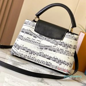 Diseñador -Bolsos Moda Nota musical Bolso con solapa Bolsos de lujo Bolso de hombro Bolsos de mujer Bolsos con asa Bolso bandolera pequeño Bolsos de mano