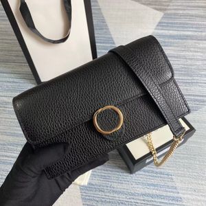 Designertassen voor dames Echte leren crossbodytassen Retro effen kleur Luxe clutch flap camera handtas Mini lederen portemonnee gouden ketting tote enveloptassen