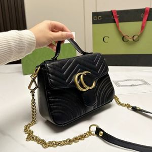 Bolsos de diseño bolso tote bag marmont Mujer Moda Classic Cross body 3 Tamaños Lujos Cuero genuino con número de serie 2022 nuevos artículos 11