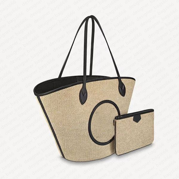 Bolsos de diseñador Bolsos de playa de alta calidad Bolsos de mano de moda Bolsos de cuero para mujer Bolsos de paja de verano Bolsos de compras de lujo Bolsos de hombro de gran capacidad Tienda de viajes