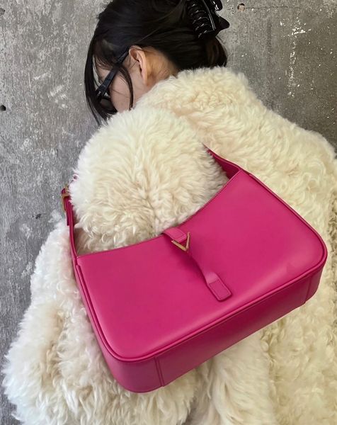 sacs de créateurs sac hobo 5A sac à main à bandoulière chaîne en cuir double lettre boucle de couleur unie bande carrée dame fronde crossover messager sac rose chaud livraison gratuite A6