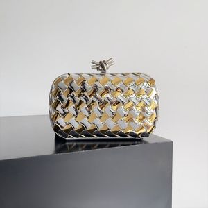 Designer Bags Knoop Intrecciato Metallic Leather Clutch Mini Handtassen Dames feestmode geschenk met doos