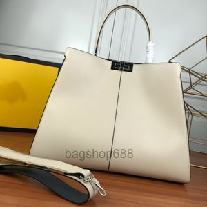 bolsos de diseño Bolso de mano grande de 43 cm de capacidad Bolso de mano de cuero genuino suave y liso Bolso de hombro con correa ancha Bolso de paquete de compras femenino Hola 2023