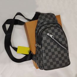 Designer sacos de couro avenida sling saco de viagem cruz corpo peito mens sacos de ombro com caixa NO46