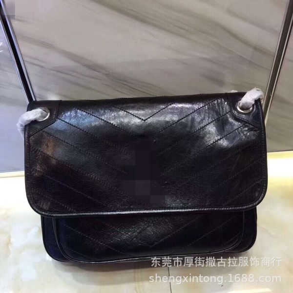 Sacs de créateurs en cuir sac de messager huile cire cuir grande capacité bandoulière portant connaissement épaule et aisselle sac errant femme yslsbag VO1F