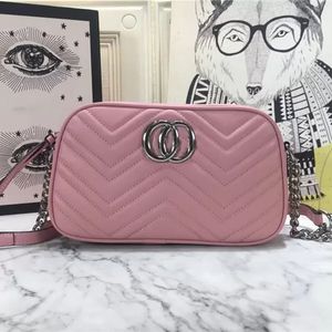 Designer Bags Luxe koppelingszakken Roze lederen marmont Crossbody Camera Handtassen G Mode schoudertas Maat: 24*12*7cm