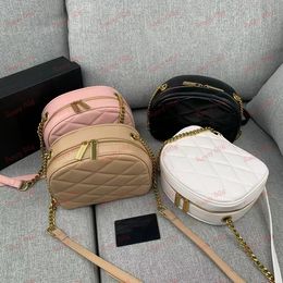 Vrouwelijke enkele schoudertas Multifunctionele luxe halfronde crossbodytas Cosmetische tassen Designer dubbele ritssluiting Waaiervormige portemonnee