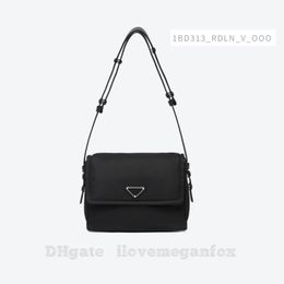 Designer Bags Luxury Fashion Ladies Cini recycled nylon with small messenger bag Fashion Bags Cross Body Shoulder Bags Black item No. : 1BD313_RDLN_V_OOO