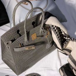 Sacs de créateurs Sacs de luxe Mode Totes 2023 Nouvelle couche supérieure en peau de vache motif crocodile sac tendance tendance sac à main en cuir véritable sac pour femme