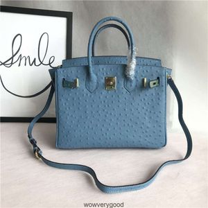 Designertassen Luxe modebakken 2023 Premium mode Struisvogelpatroontas Echt leer Damestas Dames koeienhuid Handtas met één schouder Crossbody Tas