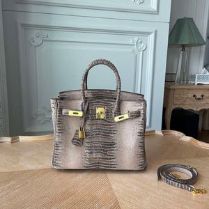 Designertassen Luxe modetassen Luxe koeienhuid tas met hagedismotief Echt leren handtas Zacht leer Damestas Dierenmotief Enkele schouder Crossbod