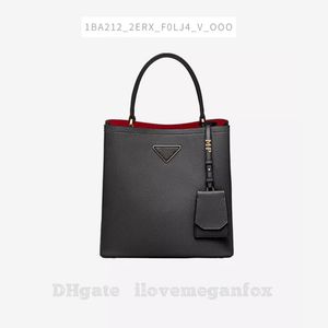 Designer Bags Luxury Fashion Dames Panier leren medium handtas Fashion Bags Schoudertassen Crossbodytas Zwart Rood artikelnummer: 1BA212_2ERX_V_OOO