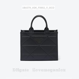 Designer Bags Luxury Fashion Dames Symbole kleine leren draagtas met losse stiksels Fashion Bags Schoudertassen Zwart art.nr.: 1BA379_ASK_F0002_V_OCO