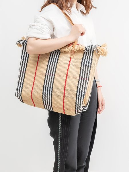 Sacs de créateurs de luxe haute capacité toile sacs à main sac fourre-tout sac à bandoulière pour femme sac de plage frange rayure sac pour femme