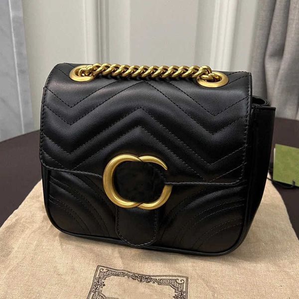 Bolsos de diseñador Bolso de hombro Marmont Forma de corazón Amor Señoras Cadena Crossbody Bolso Carta Elegante Metal Clásico Cruz cuerpo Embragues Grande Mediano Pequeño