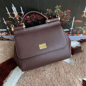 Bolsas de diseñador de cuero genuino Tote Tote Handbag Fashion Mujeres Purse Marca de lujo de cuero genuino con caja