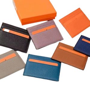 Designer Tassen Slim Men koppeling Billfold Wallet Credit ID -kaarthouder Dunne portemonnee Bank Pakket Pouch Tas Business Women 7 Card Slot Leather Case H2210017