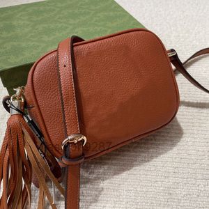 Bolsas de diseñador Borla Moda Flap Cámara Bolsa Calidad Cuero Genuino Crossbody Bolsos Mujeres Cremallera Monedero Retro Hombro Atrás Paquete 2022