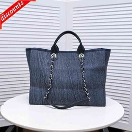 Bolsos de diseñador Totes Messenger 67178 Marca de lujo Diseño de letras Cadena de hombro CC Bolsa de lona de mujer Denim Jumbo Maxi Gst Compras Piel de cordero Cuero Vintage Mano a cuadros