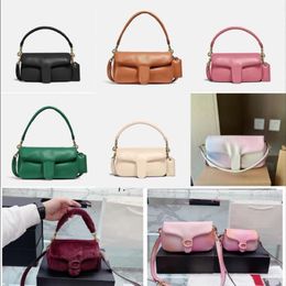 Bolsos de diseñador Totes Hombro C's Pillow Tabby Bag Mujeres Bacchus Retro Hardware Bolsos nublados Cena Cuero real suave Bague277O