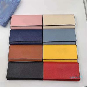 designer tassen unisex Portefeuilles portemonnee lange clutch 8 kleuren drievoudige wisselkaart Muntzak Hardware Lady Wallet Purse