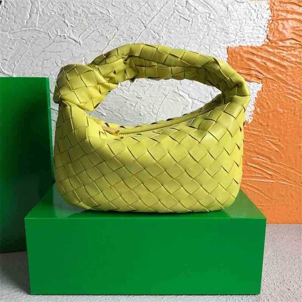 Bolsos de diseñador Bolsos Jodie Bolso tejido para mujer Fondo cuadrado Napa Piel de oveja Anudada Redonda Axila Hobo